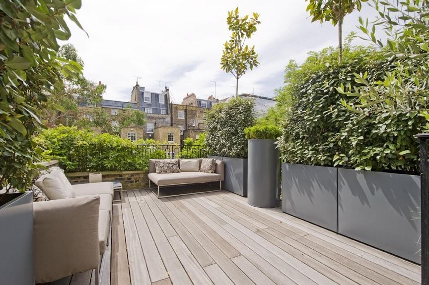 Custom roof terrace built on a residential property in Cobham